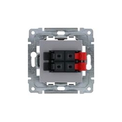 KOS-ELEKTRO SYSTEM DANTE Gniazdo głośnikowe podwójne stereofoniczne inox 454171