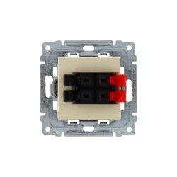 KOS-ELEKTRO SYSTEM DANTE Gniazdo głośnikowe podwójne stereofoniczne kremowe 450371