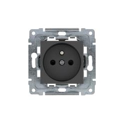 KOS-ELEKTRO SYSTEM DANTE Gniazdo pojedyncze z/u 16A z przesłoną torów grafit 456034