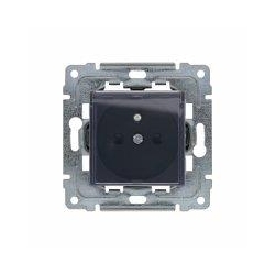 KOS-ELEKTRO SYSTEM DANTE Gniazdo pojedyncze z/u 16A z przesłoną torów czarne ip44 450939