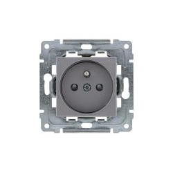 KOS-ELEKTRO SYSTEM DANTE Gniazdo pojedyncze z/u 16A z przesłoną torów inox 454134