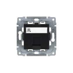 KOS-ELEKTRO SYSTEM DANTE Gniazdo komputerowe pojedyncze RJ45 kat.5e nieekranowane czarne 450965
