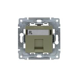 KOS-ELEKTRO SYSTEM DANTE Gniazdo komputerowe pojedyncze RJ45 kat.5e nieekranowane satyna 455065