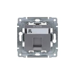 KOS-ELEKTRO SYSTEM DANTE Gniazdo komputerowe pojedyncze RJ45 kat.5e nieekranowane inox 454165