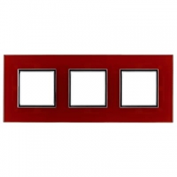 KOS-ELEKTRO SYSTEM DANTE Ramka potrójna szklana RED GLASS 4510183