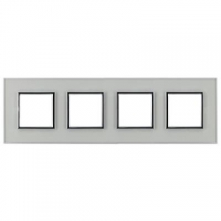KOS-ELEKTRO SYSTEM DANTE Ramka poczwórna szklana CREATIVE GLASS SUPER WHITE 4501184