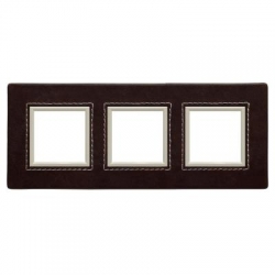 KOS-ELEKTRO SYSTEM DANTE Ramka potrójna skórzana CHOCO 4522583