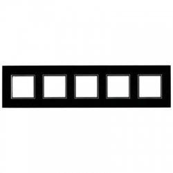KOS-ELEKTRO SYSTEM DANTE Ramka pięciokrotna szklana BLACK GLASS 4509185