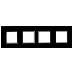 KOS-ELEKTRO SYSTEM DANTE Ramka poczwórna szklana BLACK GLASS 4509184
