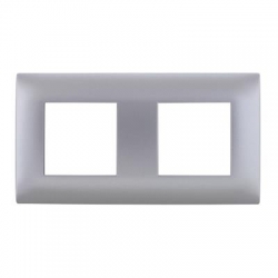 KOS-ELEKTRO SYSTEM DANTE Ramka podwójna tworzywo ASA inox 454182
