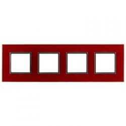 KOS-ELEKTRO SYSTEM DANTE Ramka poczwórna szklana RED GLASS 4510184
