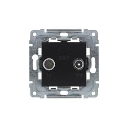 KOS-ELEKTRO SYSTEM DANTE Gniazdo antenowe RTV przelotowe czarne 450974