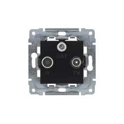 KOS-ELEKTRO SYSTEM DANTE Gniazdo antenowe RTV/SAT końcowe czarne 450976