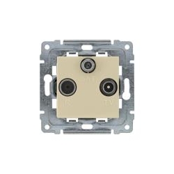 KOS-ELEKTRO SYSTEM DANTE Gniazdo antenowe RTV/SAT końcowe kremowe 450376