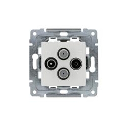 KOS-ELEKTRO SYSTEM DANTE Gniazdo antenowe podwójne RTV/SAT/SAT białe 450478