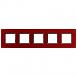 KOS-ELEKTRO SYSTEM DANTE Ramka pięciokrotna szklana RED GLASS 4510185