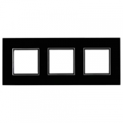 KOS-ELEKTRO SYSTEM DANTE Ramka potrójna szklana BLACK GLASS 4509183