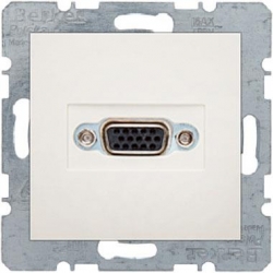 HAGER POLO Berker B.Kwadrat Gniazdo VGA kremowe połysk 3315408982