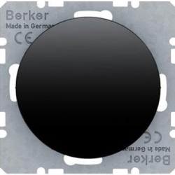 HAGER POLO Berker R.1/R.3 łącznik czarny 1-biegunowy 533031+16202045