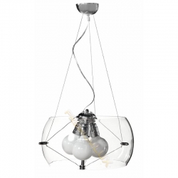 Lampa LIDIA fI400*H1500mm 3xE27 G95 TRANSPARENTNA-30625