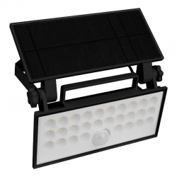 Lampa solarna z czujnikiem ruchu 800 lm 4000K IP65 czarna 2600 mAh SBT008
