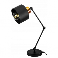 Lampa LOFT ABI-G B1 1xE27 biurkowa czarno złota