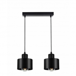 Lampa LOFT ABI W2 czarna 2xE27 wisząca