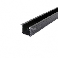 Profil led LINEA-IN20 EF/U7 2m czarny E4020021 głęboki szeroki