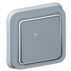 LEGRAND PLEXO55 Łącznik schodowy z uchwytem p/t szary 069811