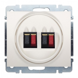 LEGRAND SISTENA LIFE gniazdo podwójne głośnikowe pearl 775784+771525