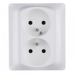 LEGRAND SISTENA LIFE gniazdo podwójne zu arctic 775733+771035