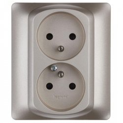 LEGRAND SISTENA LIFE gniazdo podwójne zu titan 775733+771435
