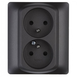 LEGRAND SISTENA LIFE gniazdo podwójne zu choco 775733+771235