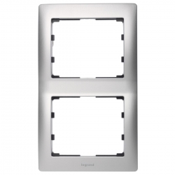 LEGRAND SISTENA LIFE Ramka podwójna pionowa aluminium 771956