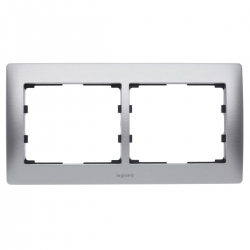 LEGRAND SISTENA LIFE Ramka podwójna pozioma aluminium 771952