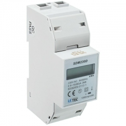 Cyfrowy miernik zużycia energii elektrycznej 1 faza 2P (50Hz, 230V, 5A/45A) SDM230D LC-Tec 5902838492161
