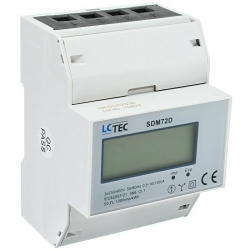 Cyfrowy miernik zużycia energii elektrycznej 3 fazy (50Hz, 230V/400V, 10A/100A) SDM72D LC-Tec 5902838492178