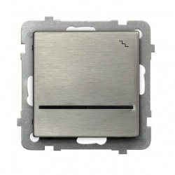 OSPEL SONATA Łącznik schodowy pojedynczy 16AX stal inox ŁP-3RMS/m/37