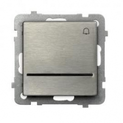 OSPEL SONATA Przycisk dzwonek 10AX stal inox IP20 z podświetleniem ŁP-6RMS/m/37