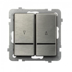 OSPEL SONATA Łącznik żaluzjowy 10AX stal inox z podświetleniem ŁP-7RMS/m/37