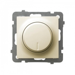 OSPEL AS Ściemniacz LED 0-100W ecru obrotowy biały ŁP-8GL2/m/27