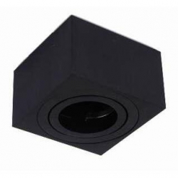 Oprawa CUBE-MINI-50-SB kwadrat czarna piaskowana sufitowa natynkowa regulowana