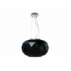 Lampa ELENA fi340*H1500mm 1xE27 czarna Szkło + metal