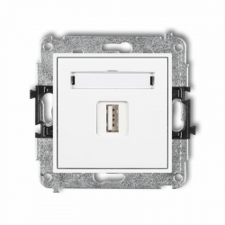 Karlik MINI Ładowarka USB pojedyncza 5V 1A biała mat 25MCUSB-1