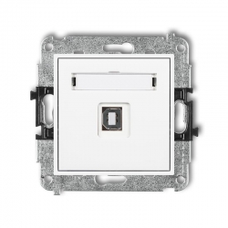 Karlik MINI Gniazdo pojedyncze USB-AB 2.0 biały połysk MGUSB-3