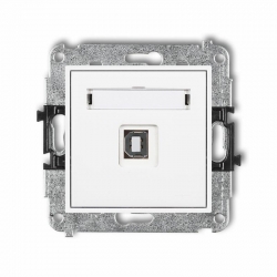 Karlik MINI Gniazdo pojedyncze USB-AB 2.0 biały mat 25MGUSB-3
