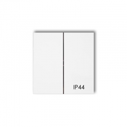 Karlik MINI Komplet klawiszy do łączników sitodruk IP44 biały połysk MKLH-2