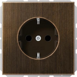 JUNG LS990 Gniazdo SCHUKO mosiądz antyczny 16A 250V