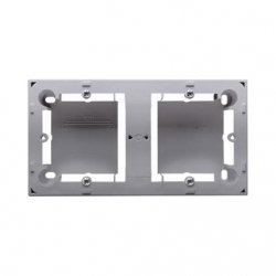 KONTAKT-SIMON Basic puszka natynkowa podwójna stal inox MPN2/21