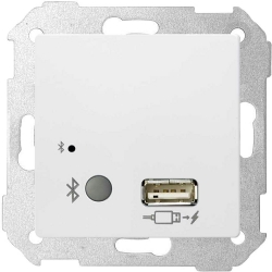 KONTAKT-SIMON Simon 82 odbiornik bluetooth z ładowarką USB podtynkowy biały